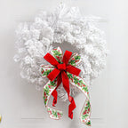 22"-24" Flocked White Pine Wreath Lifestyle Photo