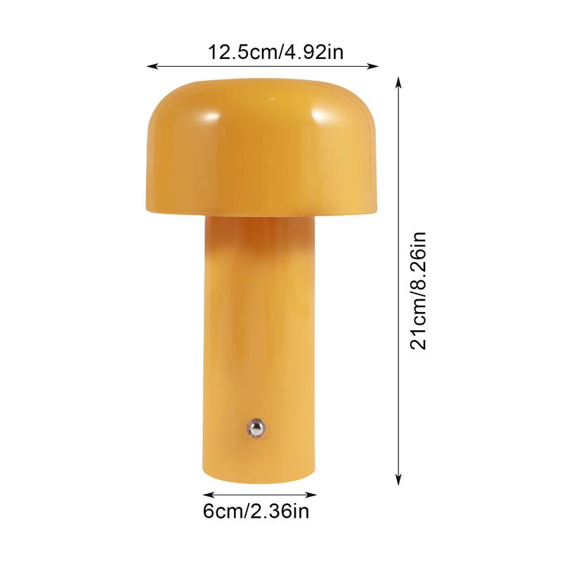 Cordless Mushroom Lamp with Rechargeable Battery and LED Light for Indoor Outdoor Use All Vera Mart