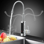 Instant Electric Kitchen Tap with Single Lever Control and Stainless Steel Construction All Vera Mart