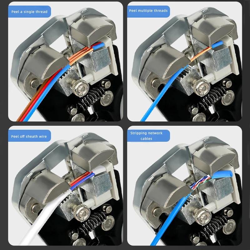 Self-Adjusting Wire Stripper with Cable Cutter and Terminal Crimper All Vera Mart