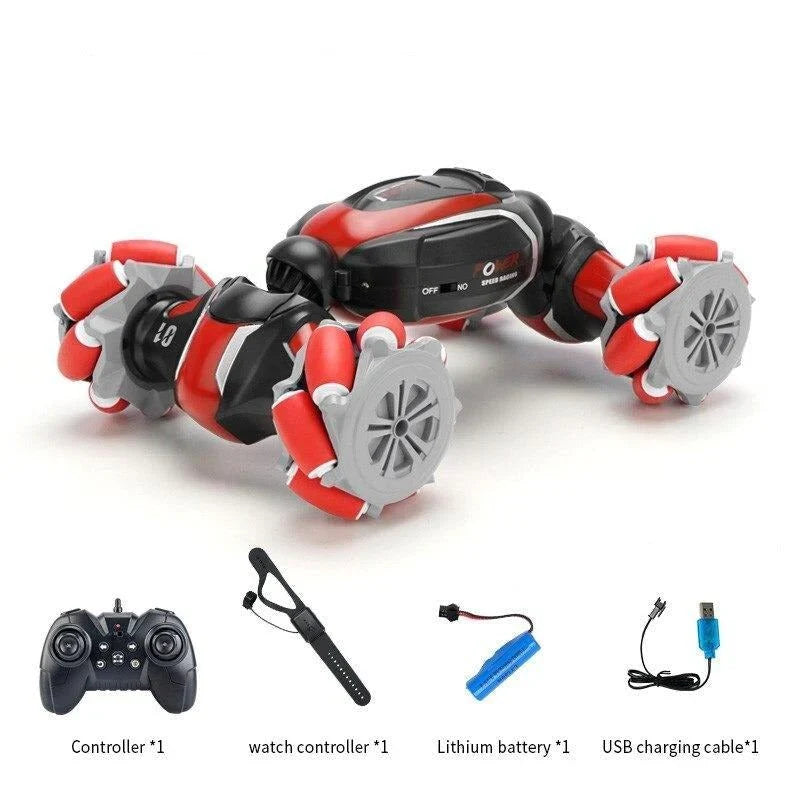 Remote Control Car with Mecanum Wheels and Double Sided Flip Design, Four Wheel Drive All Vera Mart