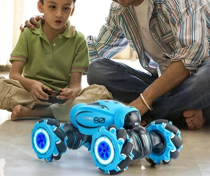 Remote Control Car with Mecanum Wheels and Double Sided Flip Design, Four Wheel Drive All Vera Mart