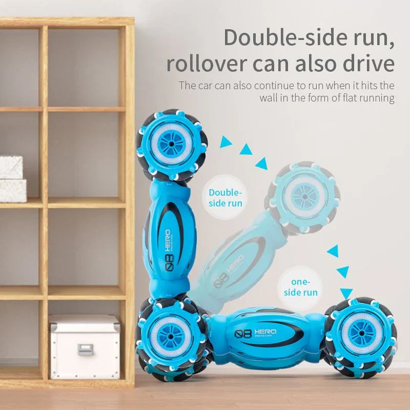 Remote Control Car with Mecanum Wheels and Double Sided Flip Design, Four Wheel Drive All Vera Mart
