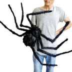 Giant Halloween Spider Decoration with Bendable Legs and Red Eyes, 29.5 Inches