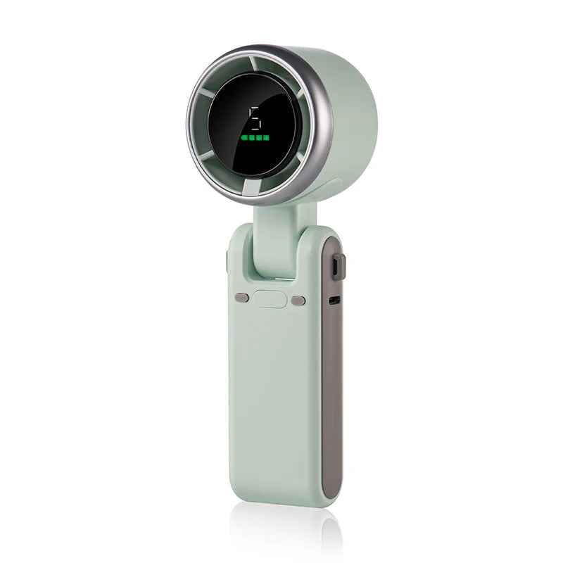 Portable Handheld Fan with Five Speed Settings and Digital Battery Display All Vera Mart