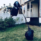 Screaming Ghost Scarecrow with Flowing Robe and Adjustable Pole for Halloween Yards