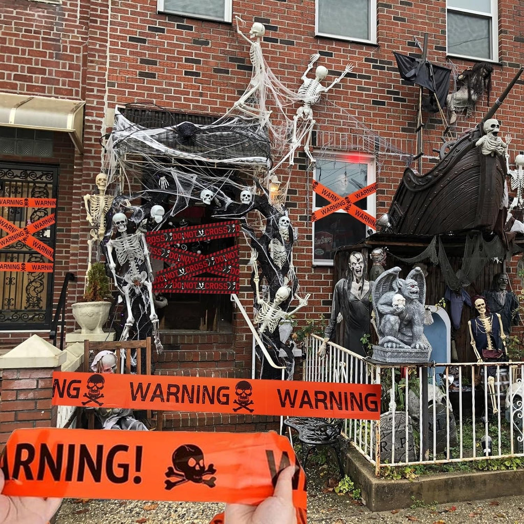 Halloween Warning Tape 2 Piece Set for Haunted House and Party Decor