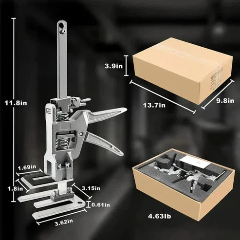 Adjustable Hand Jack with Lever Arm and Locking Mechanism, 330lb Capacity All Vera Mart