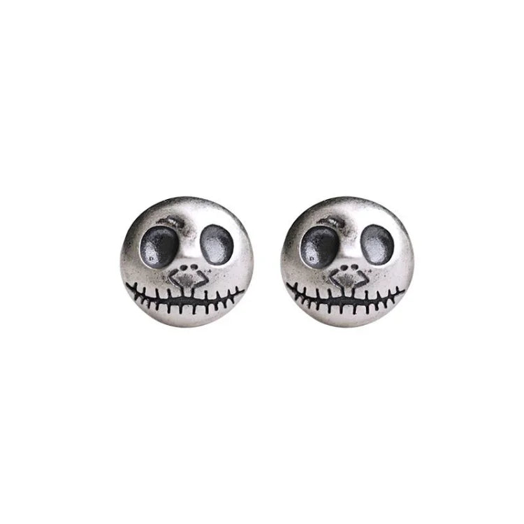 Handmade Pumpkin Prince Skull Earrings - Mara-Nora Luxe