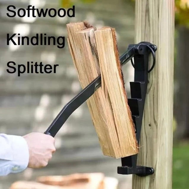 Wall Mounted Firewood Chopper with Carbon Steel Blade and Manual Operation All Vera Mart