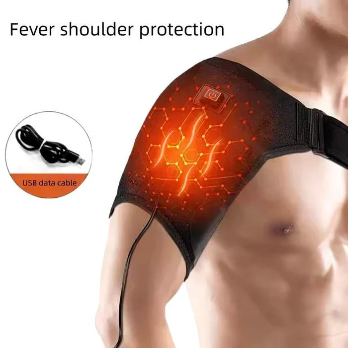 Heated Shoulder Wrap with Three Temperature Settings and Neoprene Material All Vera Mart