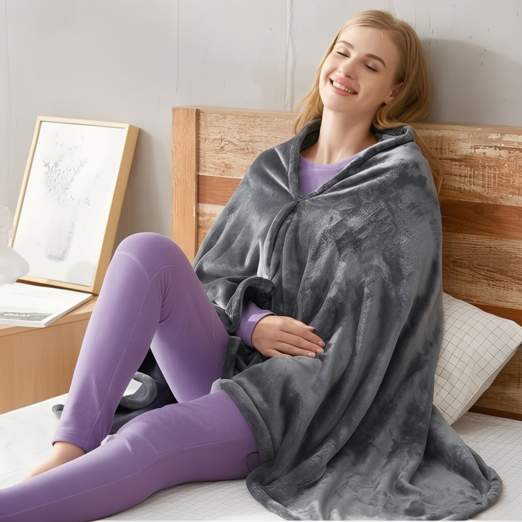 Heated Shawl with Carbon Fiber Heating Elements and Three Temperature Settings All Vera Mart
