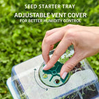 Indoor Seed Starting Tray with Full Spectrum Grow Light and Raised Dome Cover All Vera Mart