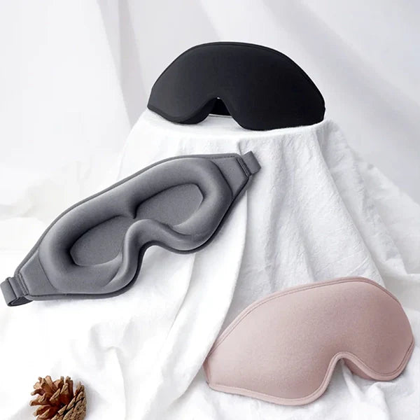 Memory Foam Sleep Mask with 3D Contoured Design and Adjustable Elastic Band All Vera Mart