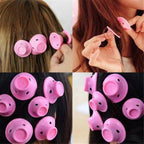 Silicone Hair Curlers Set with Heat-Free Wave Styling and Reusable Design, 10 Pack All Vera Mart