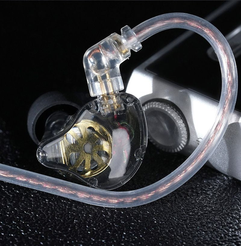Wired Earbuds with Magnetic Driver and Detachable 2Pin Cable, Transparent Housing All Vera Mart
