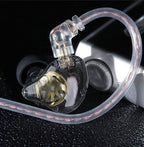Wired Earbuds with Magnetic Driver and Detachable 2Pin Cable, Transparent Housing All Vera Mart