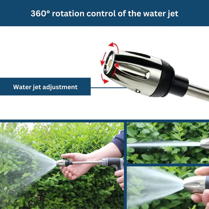 High Pressure Hose Attachment with Dual Rotating Nozzles and Adjustable Pressure All Vera Mart
