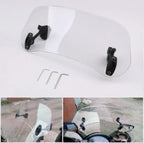 Windshield Extension Panel with Double Hinge Adjustment and Universal Clamp Mount All Vera Mart