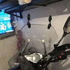 Windshield Extension Panel with Double Hinge Adjustment and Universal Clamp Mount All Vera Mart