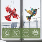 Multicolor Bird Suncatcher with Reflective Accents and Hanging Chain All Vera Mart