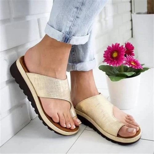 Arch Support Sandals with Curved Sole and Padded Straps, Slip-Resistant Outsole All Vera Mart