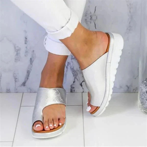 Arch Support Sandals with Curved Sole and Padded Straps, Slip-Resistant Outsole All Vera Mart