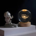3D Engraved Sphere Lamp with Touch Activation and LED Base All Vera Mart
