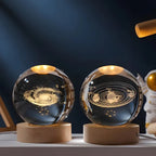 3D Engraved Sphere Lamp with Touch Activation and LED Base All Vera Mart