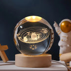 3D Engraved Sphere Lamp with Touch Activation and LED Base All Vera Mart