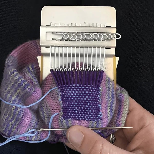 Fabric Repair Loom with Crochet and Sewing Needles, Pattern Guide All Vera Mart