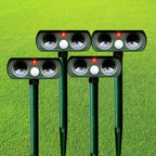 Motion Activated Ultrasonic Animal Repeller with Solar Panel and 30ft Detection Range All Vera Mart