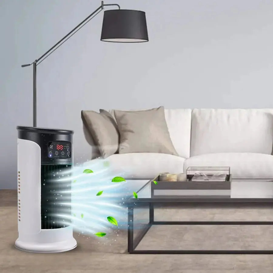 Portable Air Cooler with Windowless Cooling and Humidifier, Quiet 8-Hour Timer All Vera Mart