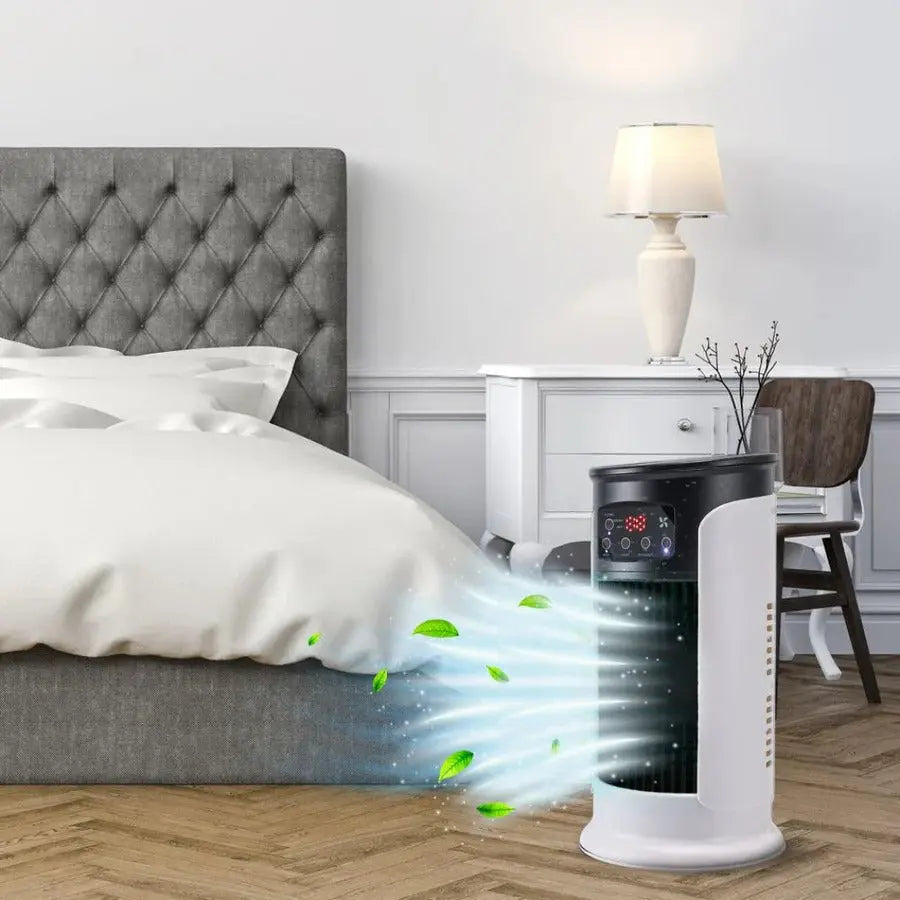 Portable Air Cooler with Windowless Cooling and Humidifier, Quiet 8-Hour Timer All Vera Mart