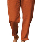 Casual Top and Pants Set with Round Neck and Braided Accent Detail All Vera Mart