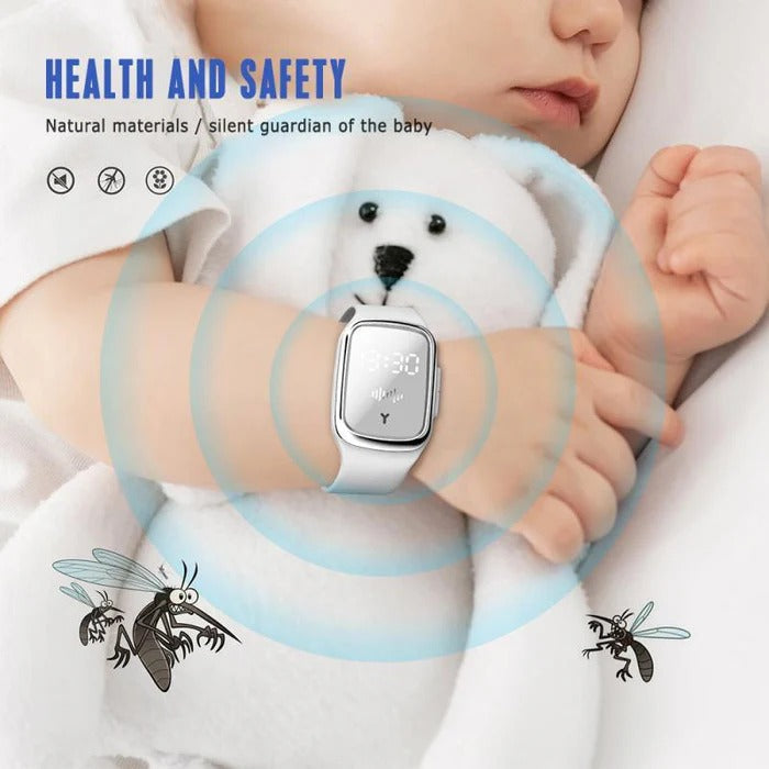 Ultrasonic Mosquito Repellent Wristband with Three Blocking Modes and 130-Hour Runtime All Vera Mart