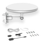 HD Digital Outdoor TV Antenna with 360° Omnidirectional Reception and Amplifier, 40ft Cable All Vera Mart