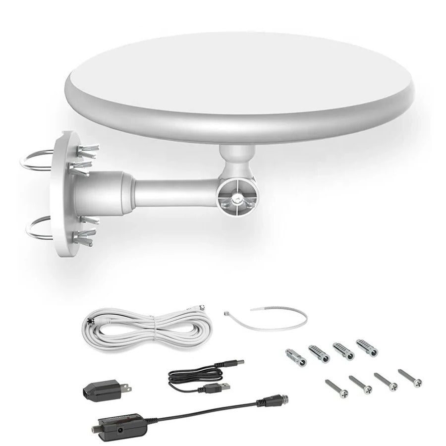 HD Digital Outdoor TV Antenna with 360° Omnidirectional Reception and Amplifier, 40ft Cable All Vera Mart