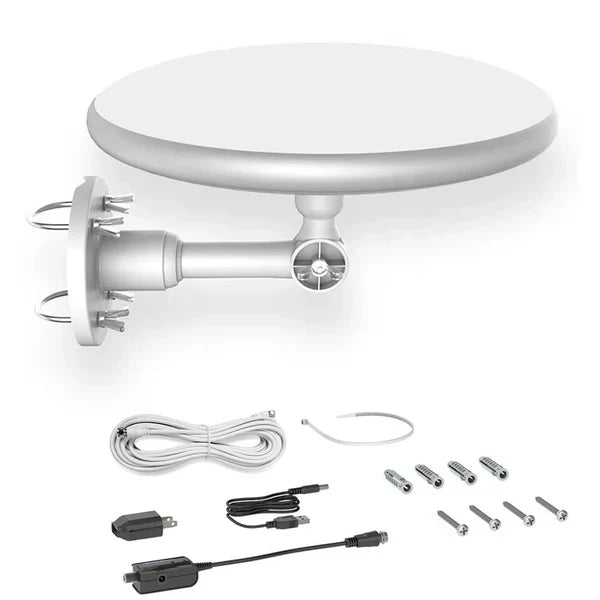 Outdoor HD TV Antenna with Built-in Amplifier and 40ft Cable All Vera Mart