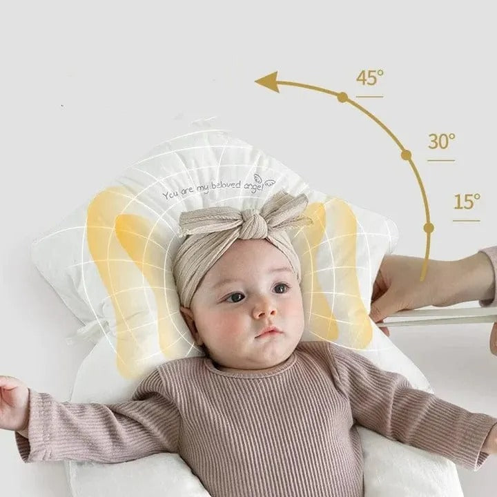 Adjustable Baby Pillow with Recessed Head Zone and Arm Grooves for Newborn to Toddler All Vera Mart