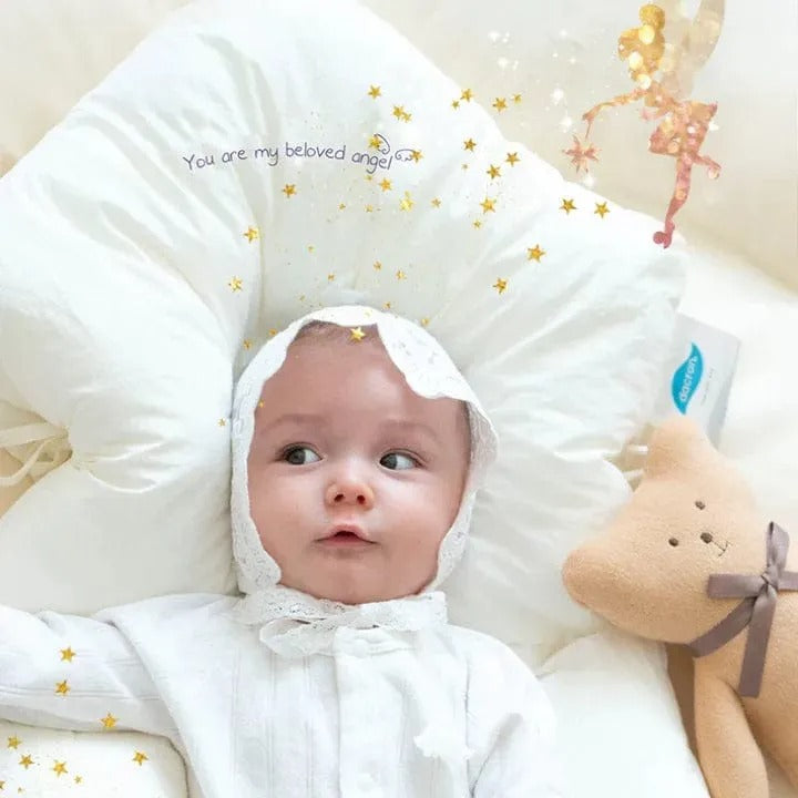 Adjustable Baby Pillow with Recessed Head Zone and Arm Grooves for Newborn to Toddler All Vera Mart