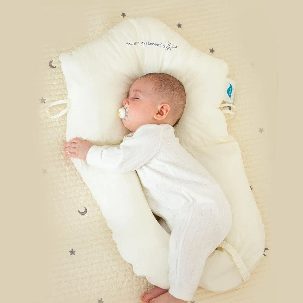 Adjustable Baby Pillow with Recessed Head Zone and Arm Grooves for Newborn to Toddler All Vera Mart