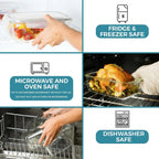 Food Storage Container Set with Airtight Lids and Sauce Containers, Stackable Organization All Vera Mart