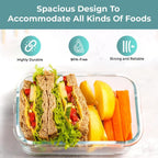 Food Storage Container Set with Airtight Lids and Sauce Containers, Stackable Organization All Vera Mart