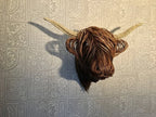 Highland Cattle Wall Sculpture with Textured Surface and Mount System, 24.8 x 20.9 Inches All Vera Mart