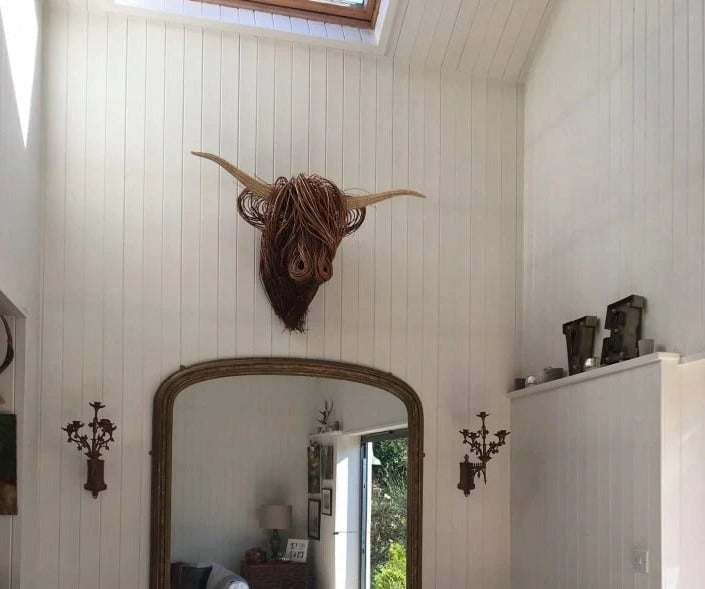 Highland Cattle Wall Sculpture with Textured Surface and Mount System, 24.8 x 20.9 Inches All Vera Mart