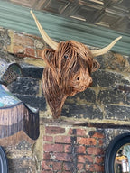 Highland Cattle Wall Sculpture with Textured Surface and Mount System, 24.8 x 20.9 Inches All Vera Mart