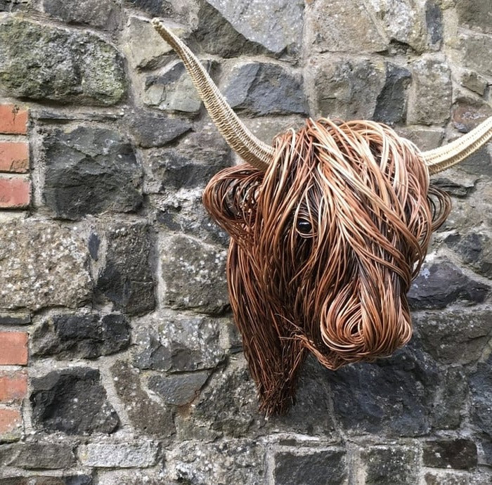 Highland Cattle Wall Sculpture with Textured Surface and Mount System, 24.8 x 20.9 Inches All Vera Mart