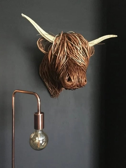Highland Cattle Wall Sculpture with Textured Surface and Mount System, 24.8 x 20.9 Inches All Vera Mart