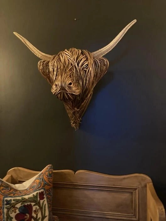 Highland Cattle Wall Sculpture with Textured Surface and Mount System, 24.8 x 20.9 Inches All Vera Mart
